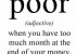 poor