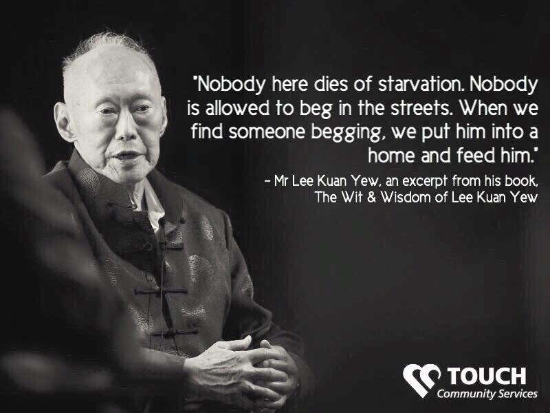 Mr Lee Kuan Yew promise nobody in Singapore dies of starvation - AspirantSG