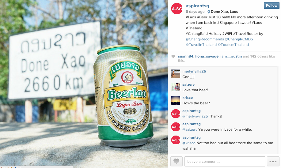 Beers in Laos uploaded using 