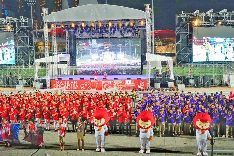 Celebrations At The Float Pledge Taking and Singing Of National Athem