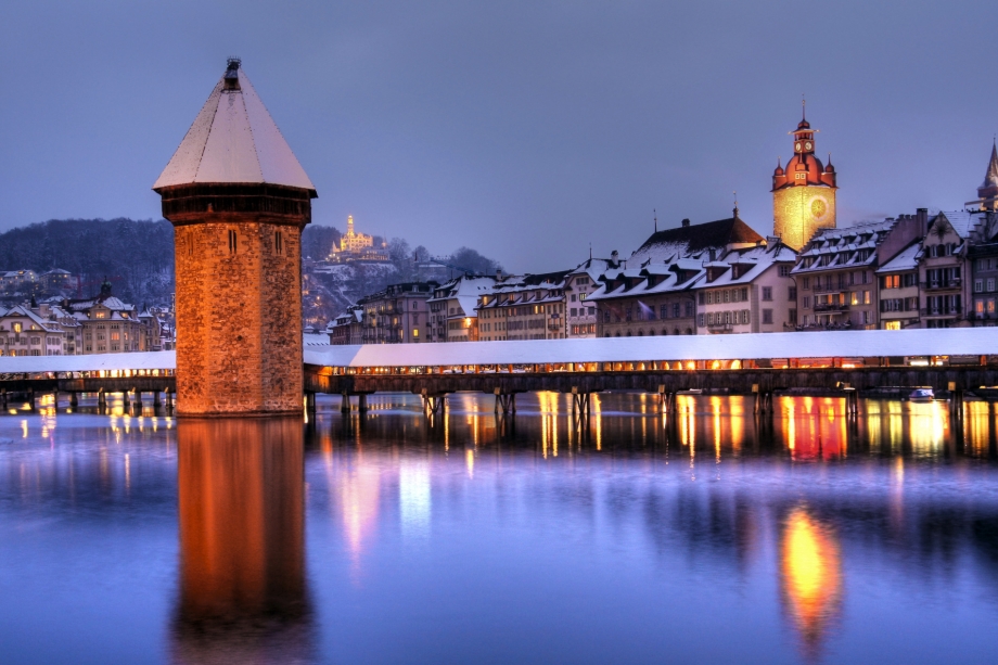 Lucerne skyline in winter, Switzerland - AspirantSG