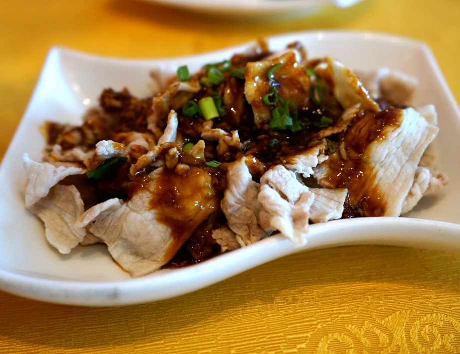 Szechuan Sliced Pork Belly with Garlic Sauce - AspirantSG