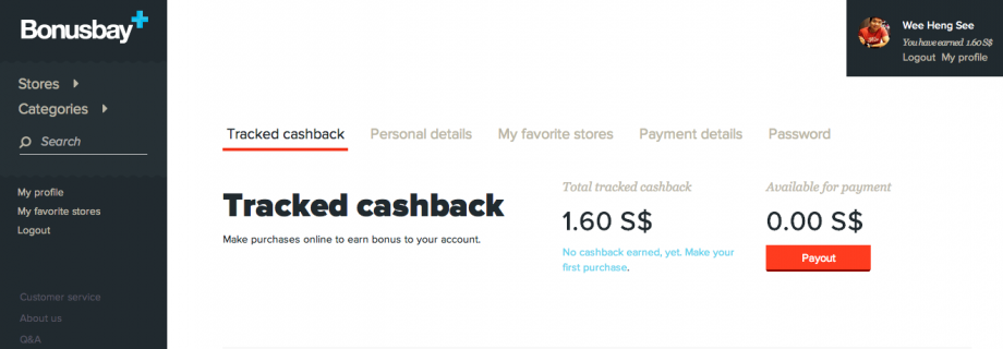 Bonusbay points earned - AspirantSG