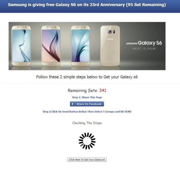 Samsung Scam Site - AspirantSG