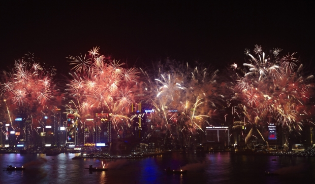 CNY Firework at Hong Kong Harbour City - AspirantSG