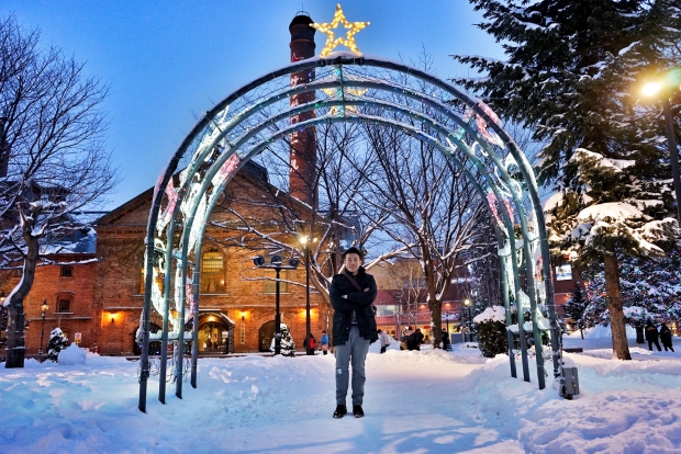 Christmas Decorations Outside Sapporo Beer Museum - AspirantSG