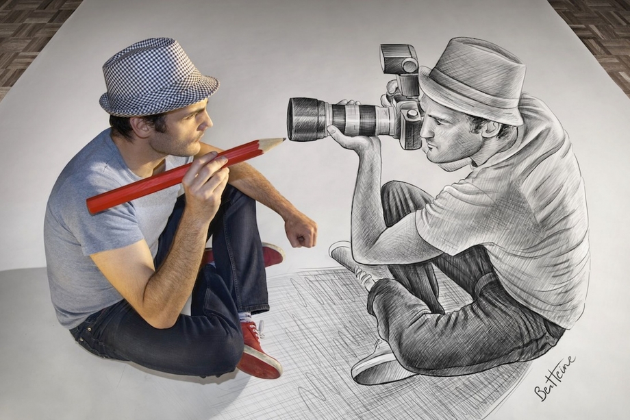 Ben Heines 3D Pencil vs Camera Artwork - AspirantSG