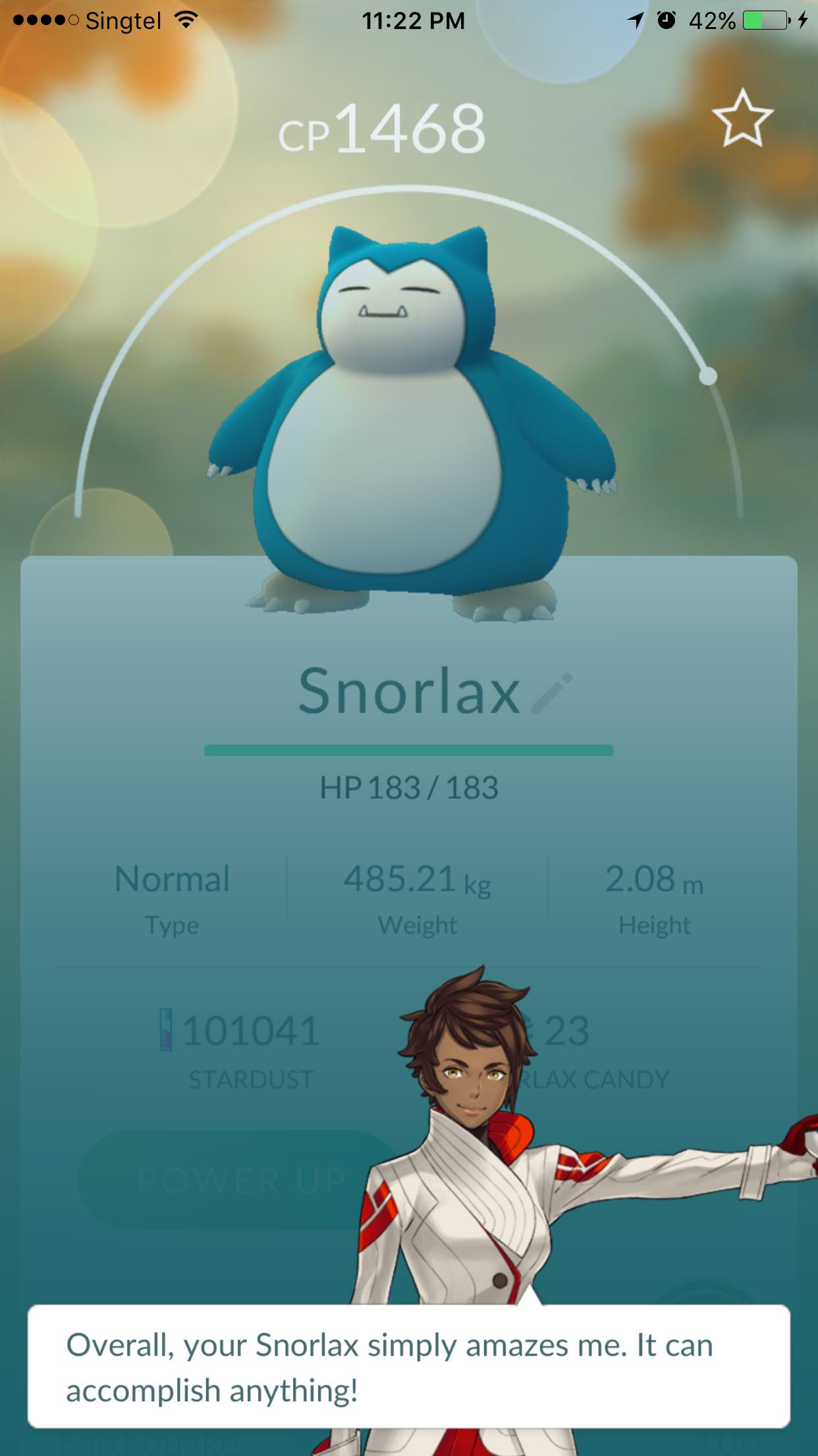 Pokemon Go Snorlax Appraisal - AspirantSG