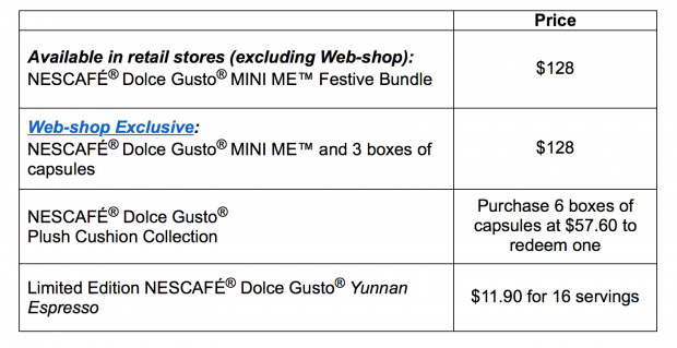 Festive CNY Price List For Nescafe Dolce Gusto - AspirantSG