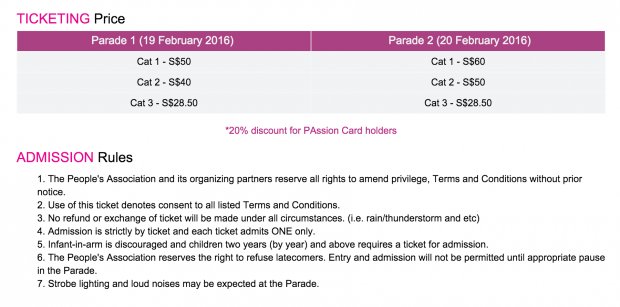 Chingay 2016 Tickets Price & Conditions - AspirantSG 