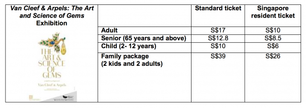 Ticket Price For Van Cleef & Arpels Exhibition - AspirantSG