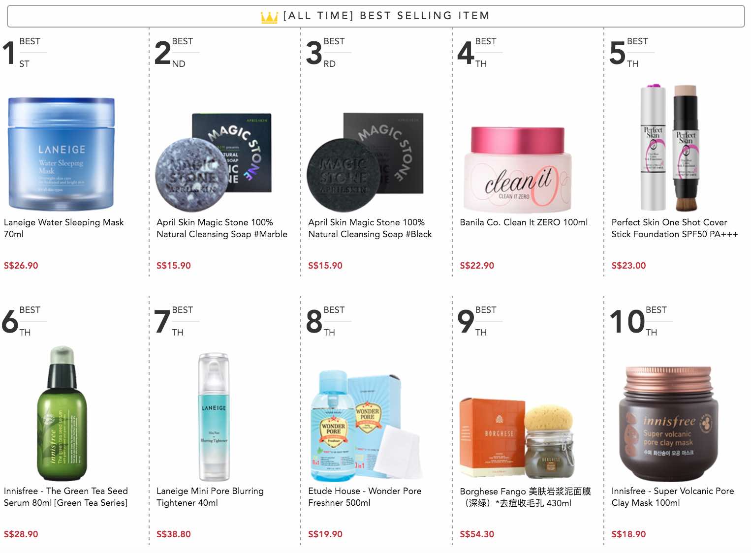 Hermo Best Sellers Beauty Products - AspirantSG