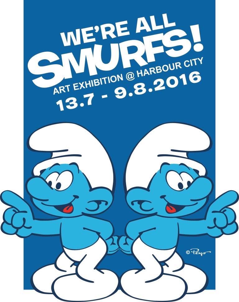 We are all SMURFS! Art Exhibition At Harbour City Hong Kong - AspirantSG