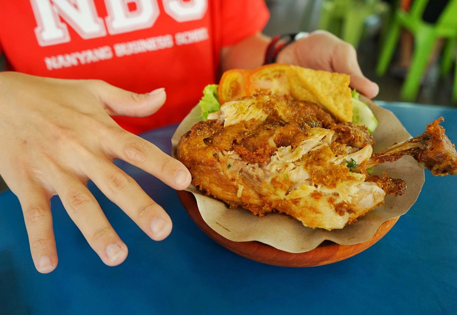 Anisah Kitchen Ayam Penyet Size Of Hand - AspirantSG