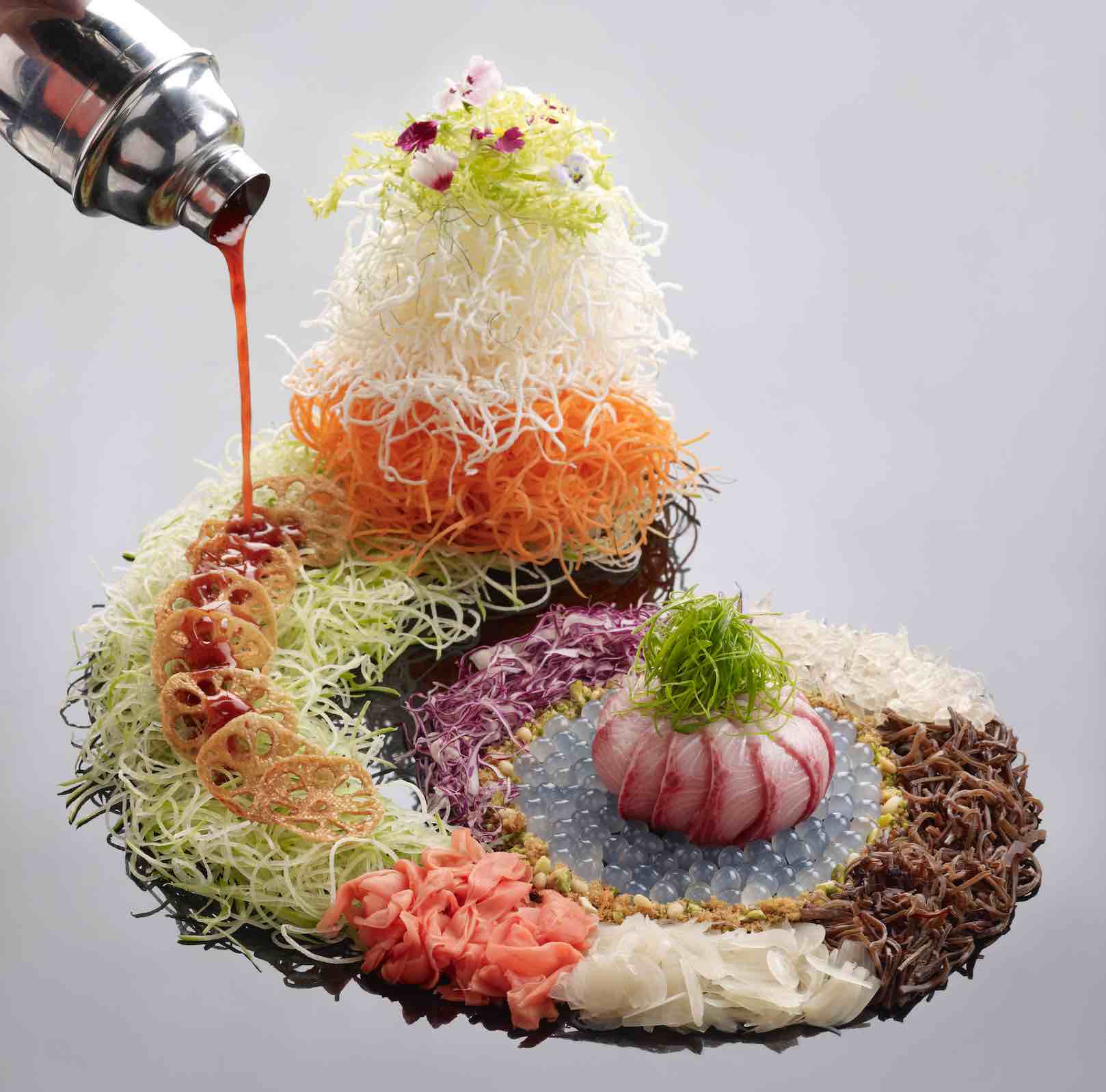 mitzo-kanpachi-kingfish-yu-sheng-with-cocktail-shaker-aspirantsg